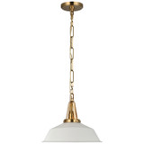 Pendants Glass Down by Visual Comfort Signature ( 268 | CHC 5461AB-WHT Layton ) 
