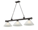 Linear/Island 3 Light Bar by Z-Lite ( 224 | 2306-3BRZ-AWL14 Cordon ) 