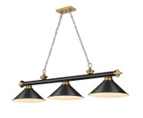 Linear/Island 3 Light Bar by Z-Lite ( 224 | 2306-3MB-RB-MB15 Cordon ) 