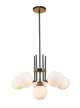 Mid. Chandeliers Glass Down by Z-Lite ( 224 | 477-6MB-OBR Parsons ) 