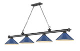 Linear/Island 4 Light + by Z-Lite ( 224 | 2306-4BP-MNB Cordon ) 