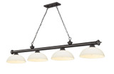 Linear/Island 4 Light + by Z-Lite ( 224 | 2306-4BRZ-DMO14 Cordon ) 