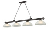Linear/Island 4 Light + by Z-Lite ( 224 | 2306-4BRZ-DWL14 Cordon ) 