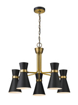 Mid. Chandeliers Glass Down by Z-Lite ( 224 | 728-5MB-HBR Soriano ) 
