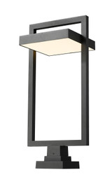 Exterior Post/Pier Head by Z-Lite ( 224 | 566PHXLS-SQPM-BK-LED Luttrel ) 