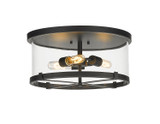 Flush Mounts Drum Shade by Z-Lite ( 224 | 3032F-MB Callista ) 