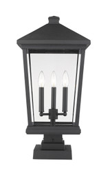Exterior Post/Pier Head by Z-Lite ( 224 | 568PHXLS-SQPM-BK Beacon ) 
