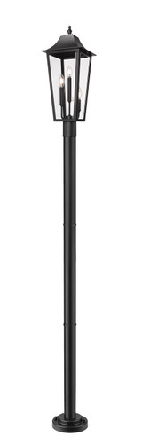 Exterior Post/Pier Head by Z-Lite ( 224 | 5008PHBR-5012P-BK Gannon ) 