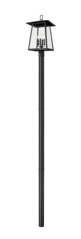 Exterior Post/Pier Head by Z-Lite ( 224 | 5015PHBR-5009P96-BK Rainer ) 