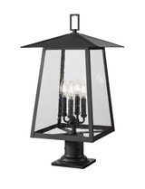 Exterior Post/Pier Head by Z-Lite ( 224 | 5015PHBR-533PM-BK Rainer ) 