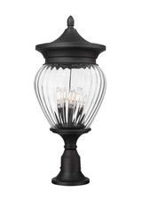 Exterior Post/Pier Head by Z-Lite ( 224 | 5016PHBR-553PM-BK Davina ) 