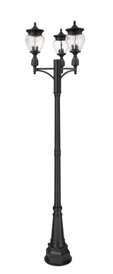 Exterior Post/Pier Head by Z-Lite ( 224 | 5016PHMR-3-564P-BK Davina ) 