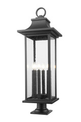 Exterior Post/Pier Head by Z-Lite ( 224 | 5017PHXLR-533PM-BK Tiberius ) 