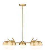 Mid. Chandeliers Glass Down by Z-Lite ( 224 | 7517-5MGLD Realm Sphere ) 