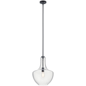 Pendants Glass Down by Kichler ( 12 | 42046BK Everly ) 
