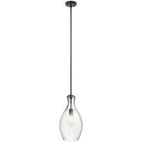 Mini Pendants Glass Down by Kichler ( 12 | 42047BK Everly ) 