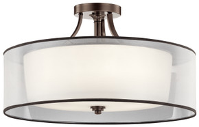 Semi-Flush Mts. Drum Shade by Kichler ( 12 | 42399MIZ Lacey ) 