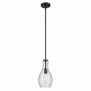 Mini Pendants Glass Down by Kichler ( 12 | 42456BKCS Everly ) 