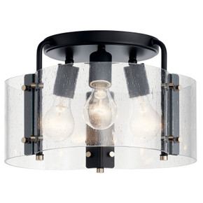 Semi-Flush Mts. Drum Shade by Kichler ( 12 | 42954BK Thoreau ) 