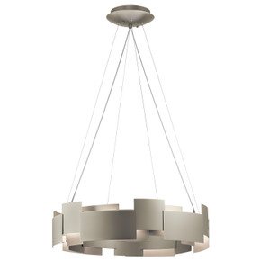 Mid. Chandeliers Drum Shade by Kichler ( 12 | 42992SNLED Moderne ) 