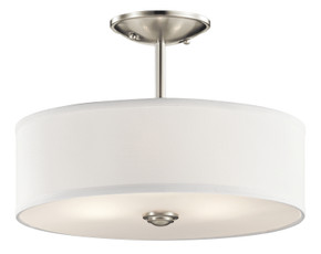 Semi-Flush Mts. Drum Shade by Kichler ( 12 | 43675NI Shailene ) 