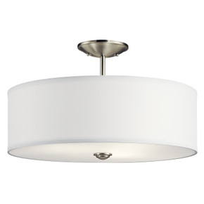 Semi-Flush Mts. Drum Shade by Kichler ( 12 | 43692NI Shailene ) 