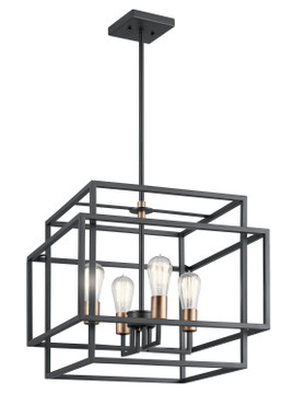 Foyer/Hall Lanterns Open Frame by Kichler ( 12 | 43984BK Taubert ) 