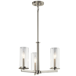Mini Chandeliers Glass Shade by Kichler ( 12 | 43997NI Crosby ) 