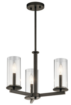 Mini Chandeliers Glass Shade by Kichler ( 12 | 43997OZ Crosby ) 