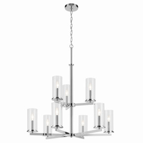 Mid. Chandeliers Glass Up by Kichler ( 12 | 44014CH Crosby ) 
