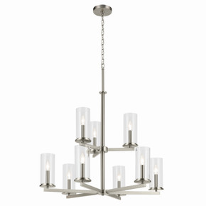 Mid. Chandeliers Glass Up by Kichler ( 12 | 44014NI Crosby ) 