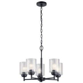 Mid. Chandeliers Glass Up by Kichler ( 12 | 44030BK Winslow ) 