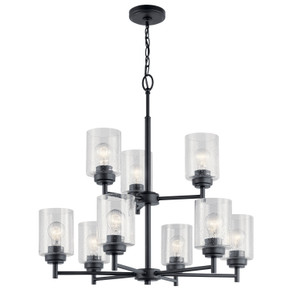 Mid. Chandeliers Glass Up by Kichler ( 12 | 44031BK Winslow ) 