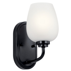 Sconces Single Glass by Kichler ( 12 | 44381BK Valserrano ) 