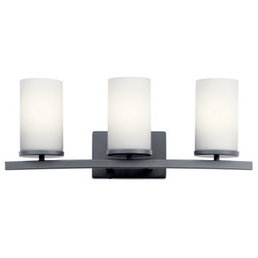 Bathroom Fixtures Three Lights by Kichler ( 12 | 45497BK Crosby ) 