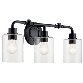 Bathroom Fixtures Three Lights by Kichler ( 12 | 45666BK Gunnison ) 