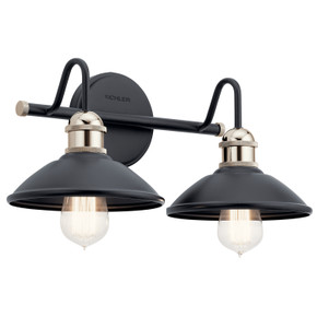 Bathroom Fixtures Two Lights by Kichler ( 12 | 45944BK Clyde ) 