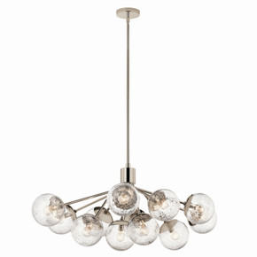 Large Chandeliers Glass Shade by Kichler ( 12 | 52703PN Silvarious ) 