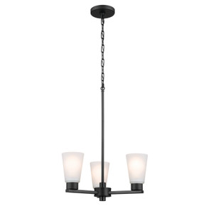 Mini Chandeliers Glass Shade by Kichler ( 12 | 52435BK Stamos ) 