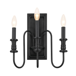 Sconces Triple Candle by Kichler ( 12 | 52473BK Karthe ) 
