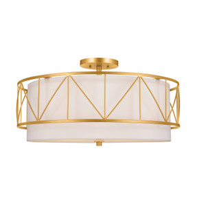 Semi-Flush Mts. Drum Shade by Kichler ( 12 | 52076CLG Birkleigh ) 