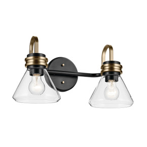 Bathroom Fixtures Two Lights by Kichler ( 12 | 55154BKCLR Farum ) 