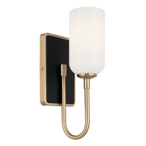 Sconces Single Glass by Kichler ( 12 | 55161CPZ Solia ) 