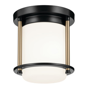 Flush Mounts Glass Down by Kichler ( 12 | 52596BKCPZ Brit ) 