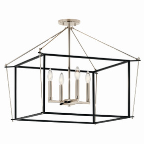 Semi-Flush Mts. Cage by Kichler ( 12 | 52632PN Eisley ) 