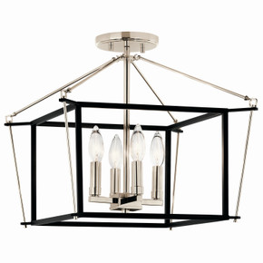 Semi-Flush Mts. Cage by Kichler ( 12 | 52633PN Eisley ) 
