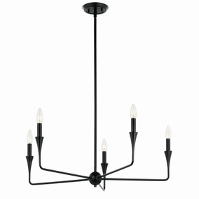 Mid. Chandeliers Candle by Kichler ( 12 | 52689BK Alvaro ) 