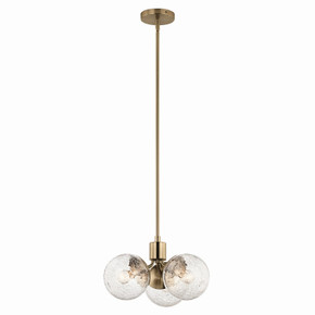 Mini Chandeliers Glass Shade by Kichler ( 12 | 52700CPZ Silvarious ) 