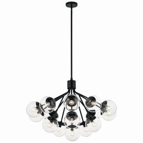 Large Chandeliers Glass Shade by Kichler ( 12 | 52702BKCLR Silvarious ) 