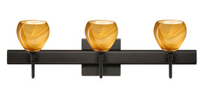 Bathroom Fixtures Three Lights by Besa ( 74 | 3SW-5605HN-BR-SQ Tay Tay ) 